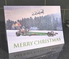Santa pod christmas xmas card - pod,