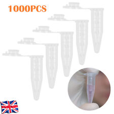1000 Pack 1.5ml Clear Plastic