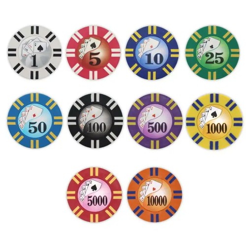 Bulk 1000 poker chips - poker, stripe