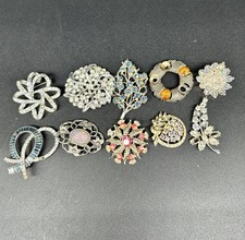 Job Lot 10 X Assorted Brooches