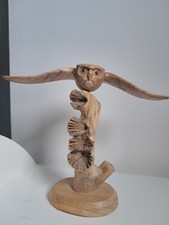 Hand Crafted Parasite Wood Owl
