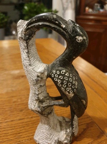 Hand carved stone toucan - carved,