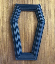 A Handmade Wooden Coffin Shape Frame Antique Gothic Style