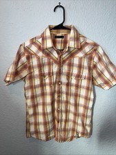 Vintage Cedarwood State Multicolor Plaid Button Shirt Shortsleeved Teens Small