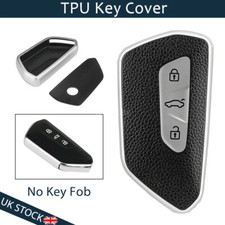 3 Button Car Key Shell Cover Fob Case Leather For VW Golf MK8 Skoda Octavia UK