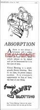 1927 Advert for Craig's VELVET Blotting Paper Vintage Original Print Ad 743/29