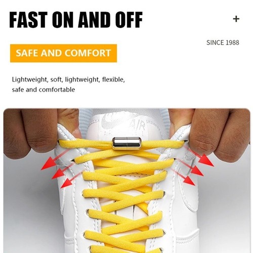 Tie elastic shoe laces - no,