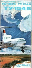 AEROFLOT TUPOLEV TU-154B BROCHURE RUSSIA 