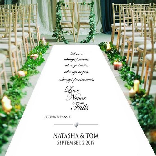 Personalised wedding aisle - personalised,