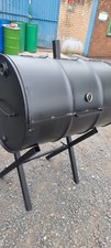 Professional Oil Drum BBQ Jerk Pan With Removable Legs & Thermometer Inc Postage