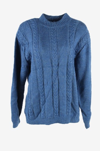 Jumper vintage cable - knit, high