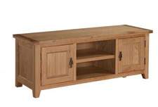 Solid Oak 2 Door TV Unit