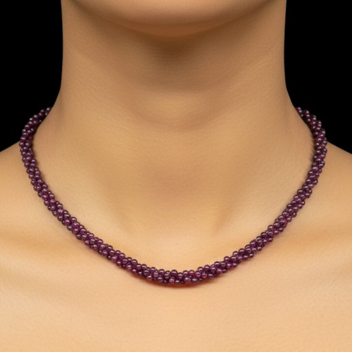 Natural rhodolite garnet - 18",