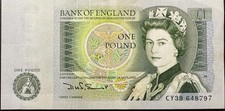 Banknote One Pound £1 Bank of
