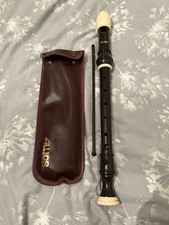 Aulos Treble Recorder Model No. 209 Vintage with Original Soft Case