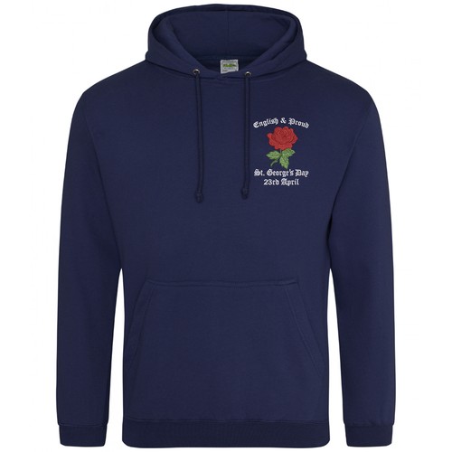 Embroidered english rose - embroidered,