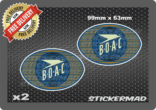 Boac airline stickers - airline,