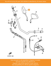 YAMAHA Rear View Mirror Assy