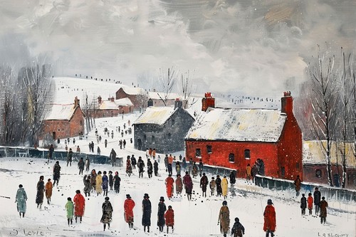 Lowry style canvas picture - l,