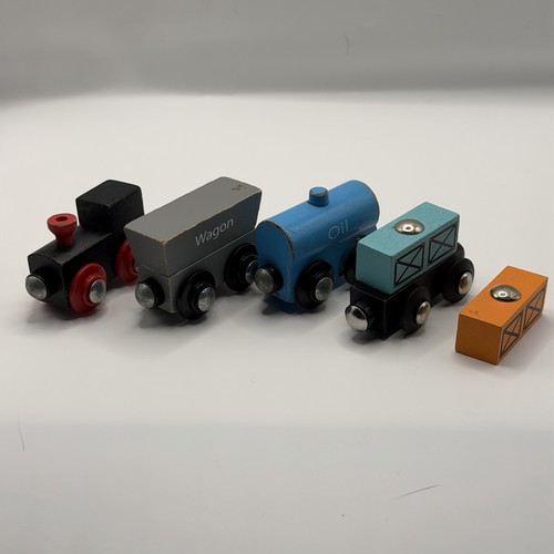 Wooden train track engine - wooden,