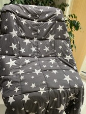 Viceroy Bedding Weighted Blanket GREY stars Minky Cotton 120cm X 90cm Approx