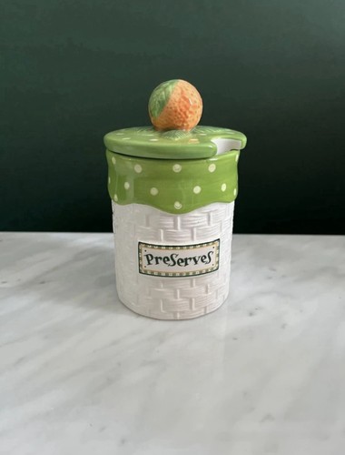 Vintage preserves jam jar - jam,
