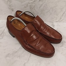 Grenson Shoes Mens UK 10 EU 44 Loafer Slip On Brown Leather True Moccasin