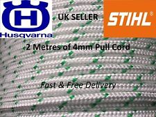 PULL START CORD STARTER ROPE 4MM X 2 METRES, MOWER,CHAINSAW,BLOWER,ETC