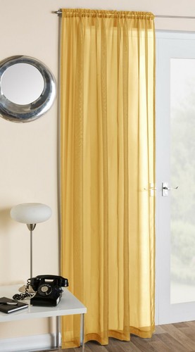 Pair plain voile curtain - plain,