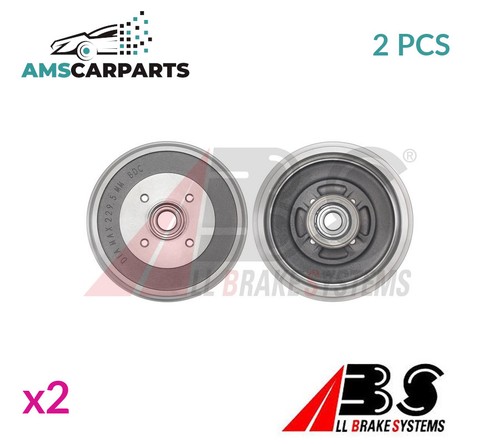 Brake drum pair set - drum, rear