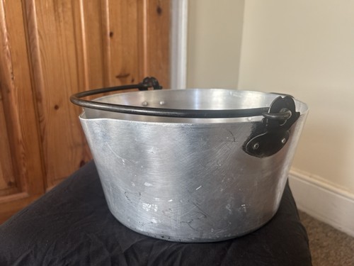 Vintage large aluminium jam - large,