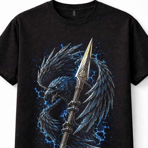 Odin norse god raven - odin, gungnir