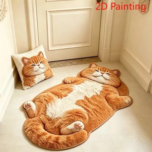 Cute cat rug - rug, soft