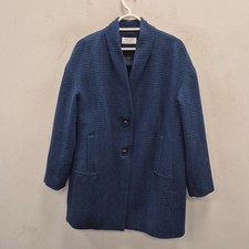 Toast Textured Blue Navy Wool