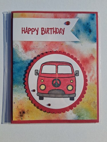 Bus happy birthday vehicle - vw,