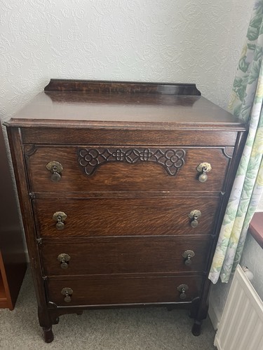 Jacobean revival oak chest - jacobean,