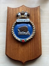 Vb50- Rare Canadian Navy HMCS TORONTO Crest Wall Plaque