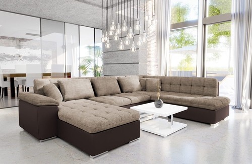 Shaped corner sofa bed with - u-shaped,