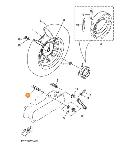 Original pin for rear - pin,