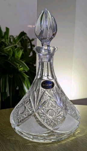 Bohemia crystal ships decanter