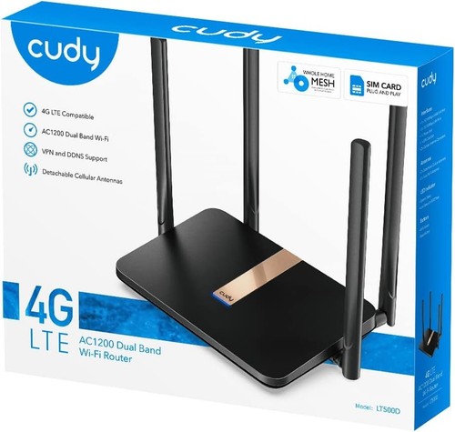 Cudy lt500d ac1200 lte - 4g,