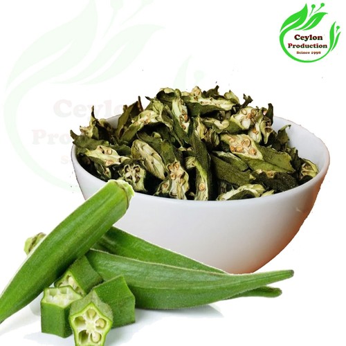 Organic dried okra slices - dried,