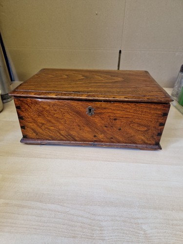 Antique oak box sewing - antique, sewing/