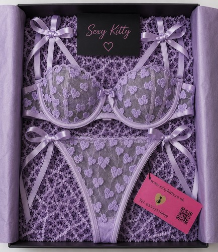 Lilac sheer mesh heart - lilac,