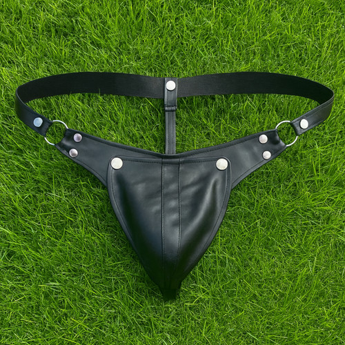 Men leather jockstrap sexy - men’s,