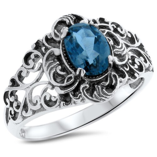Genuine london blue topaz - topaz, 925