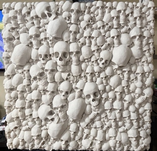 Printed skull wall - printed,