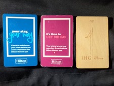 Hilton hotel key cards - set of three styles