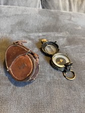 F Barker and Son 1939 Military Compass with 1918 dated pouch 