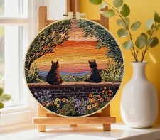 Embroidery Kit - Cats at